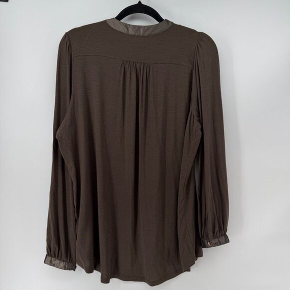 Etro Women's Size 48 Brown Viscose Silk Italian Button Up Blouse - Picture 6 of 6
